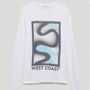 Aritzia/Denim Forum white west coast tee, size S